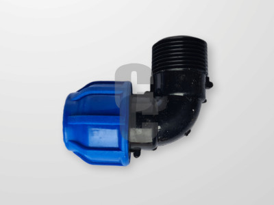 Коляно ПЕ черно ф25х1 - мъжко